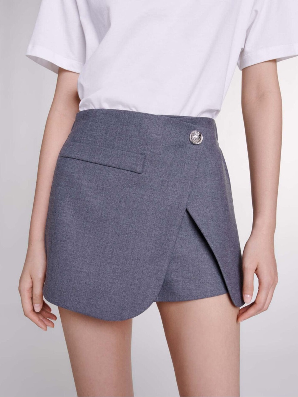 Maje Layered Effect Suit Shorts
